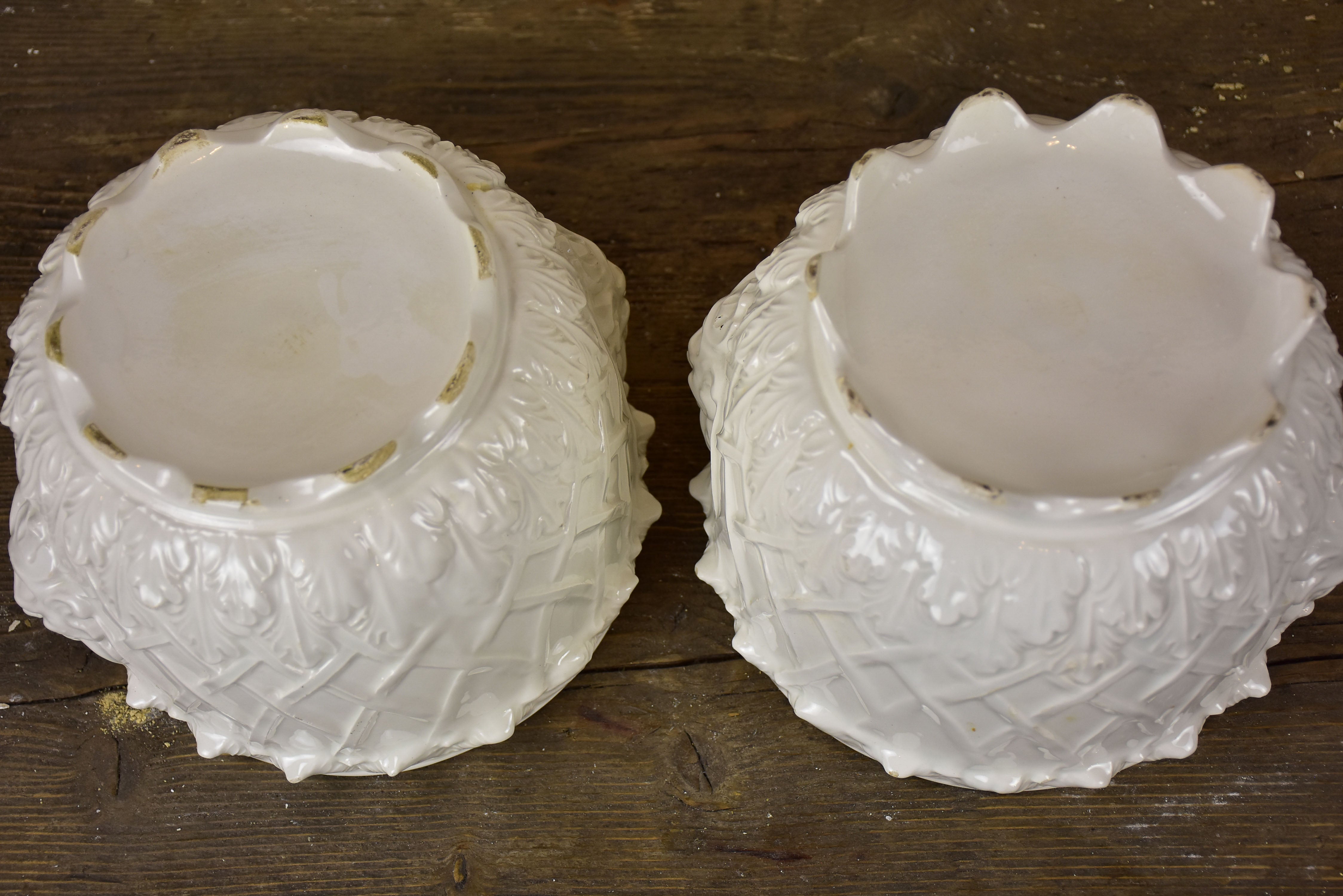 Two antique French pot stands