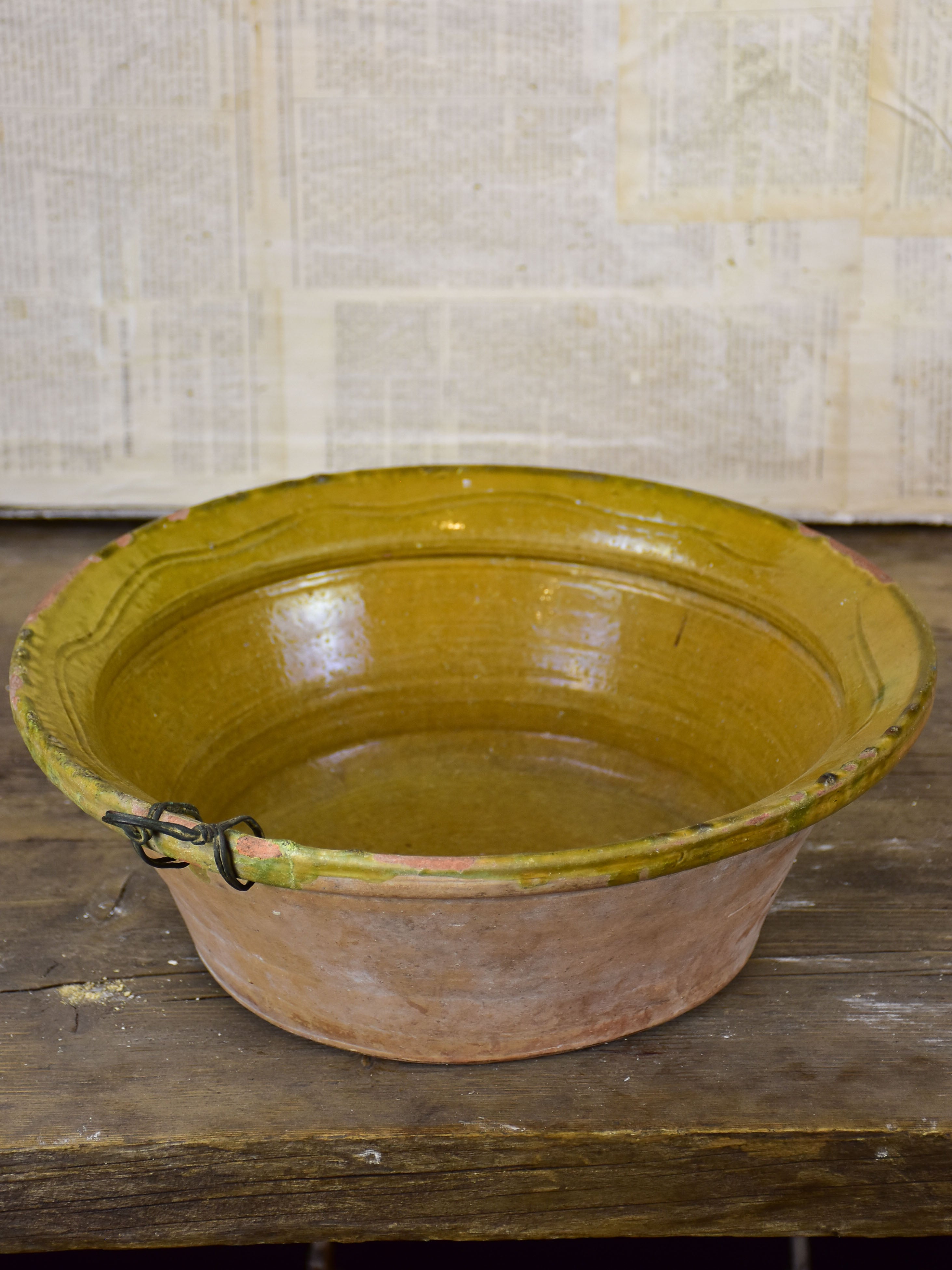 Antique French tian preserving bowl