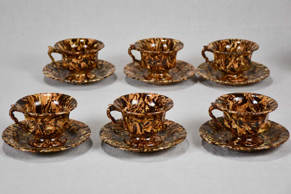 19th-century Aptware coffee service with nougatine pattern