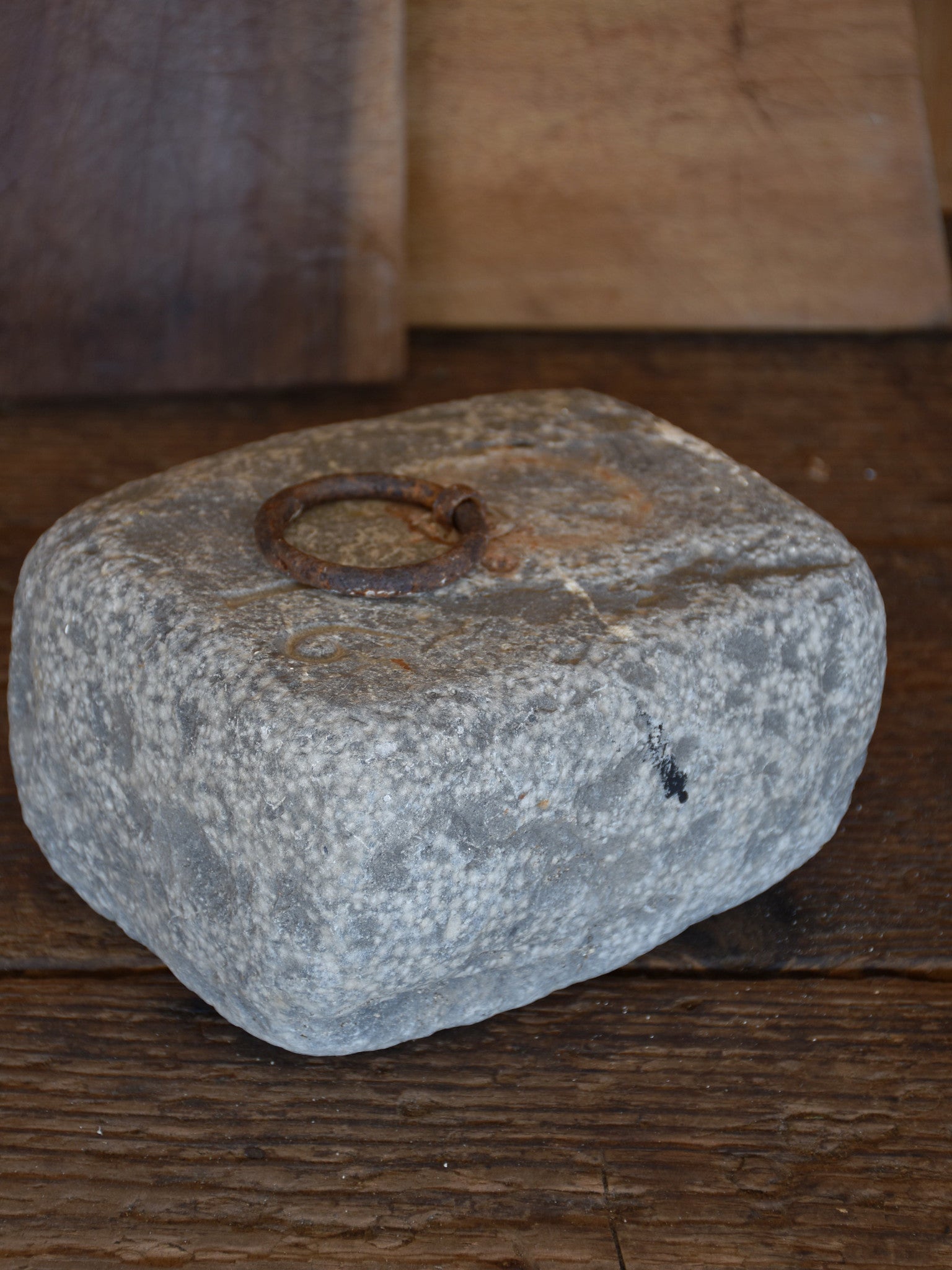 Antique stone counterweight - square