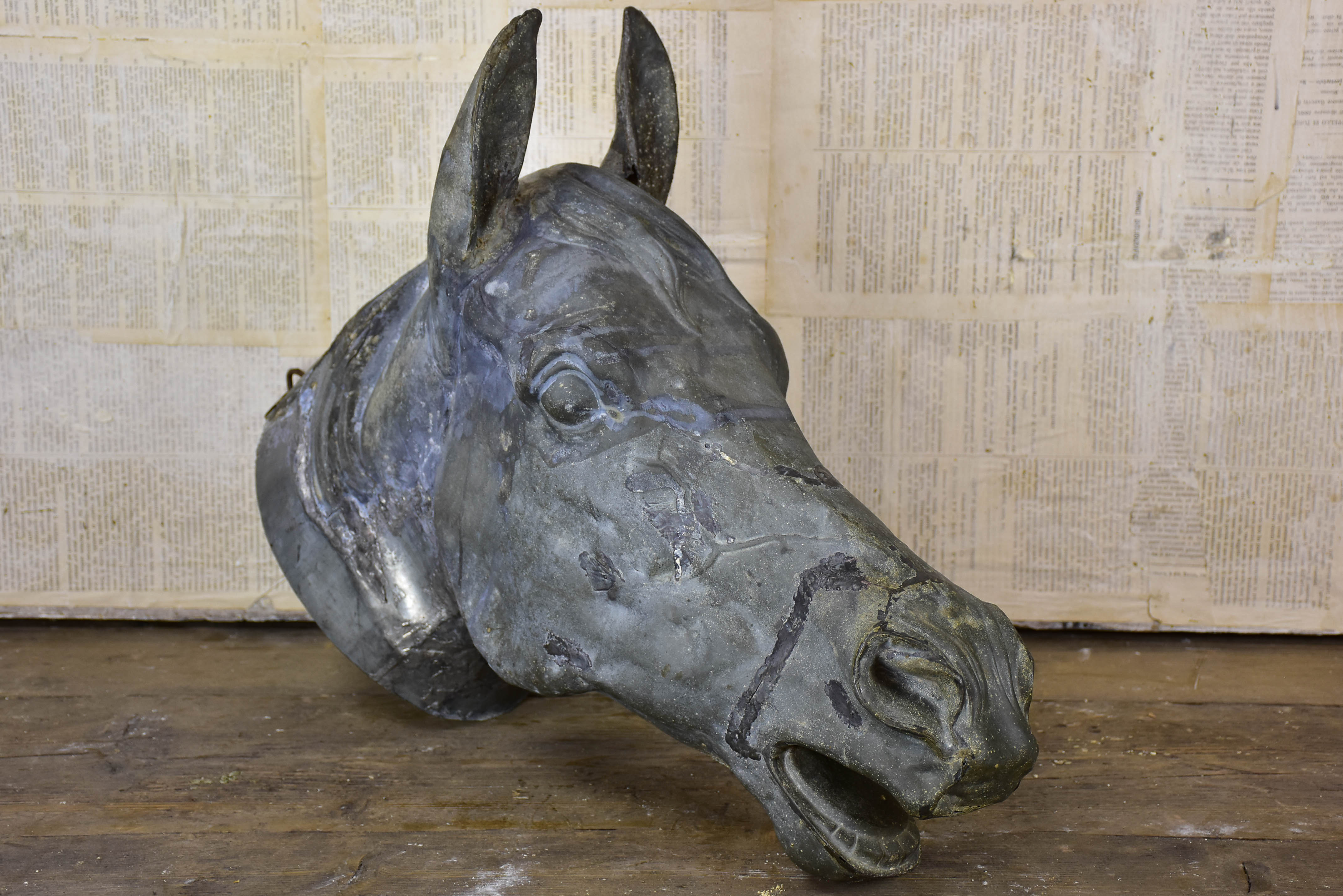 19th century French zinc horse head