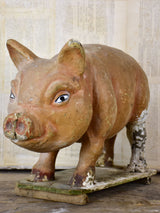 Antique French paper mache pig from a French charcuterie