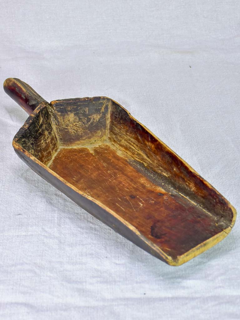 Rustic primitive measuring shovel wooden scoop