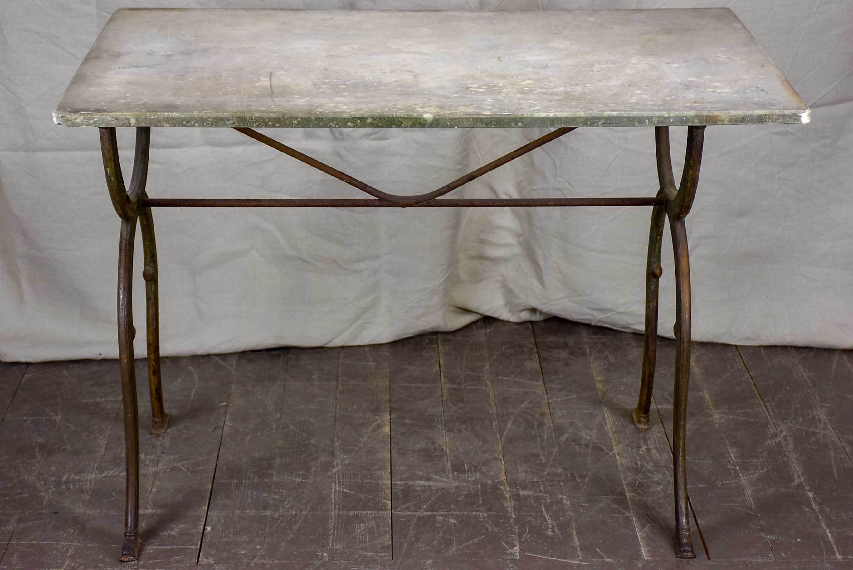 Rectangular Directoire marble garden table