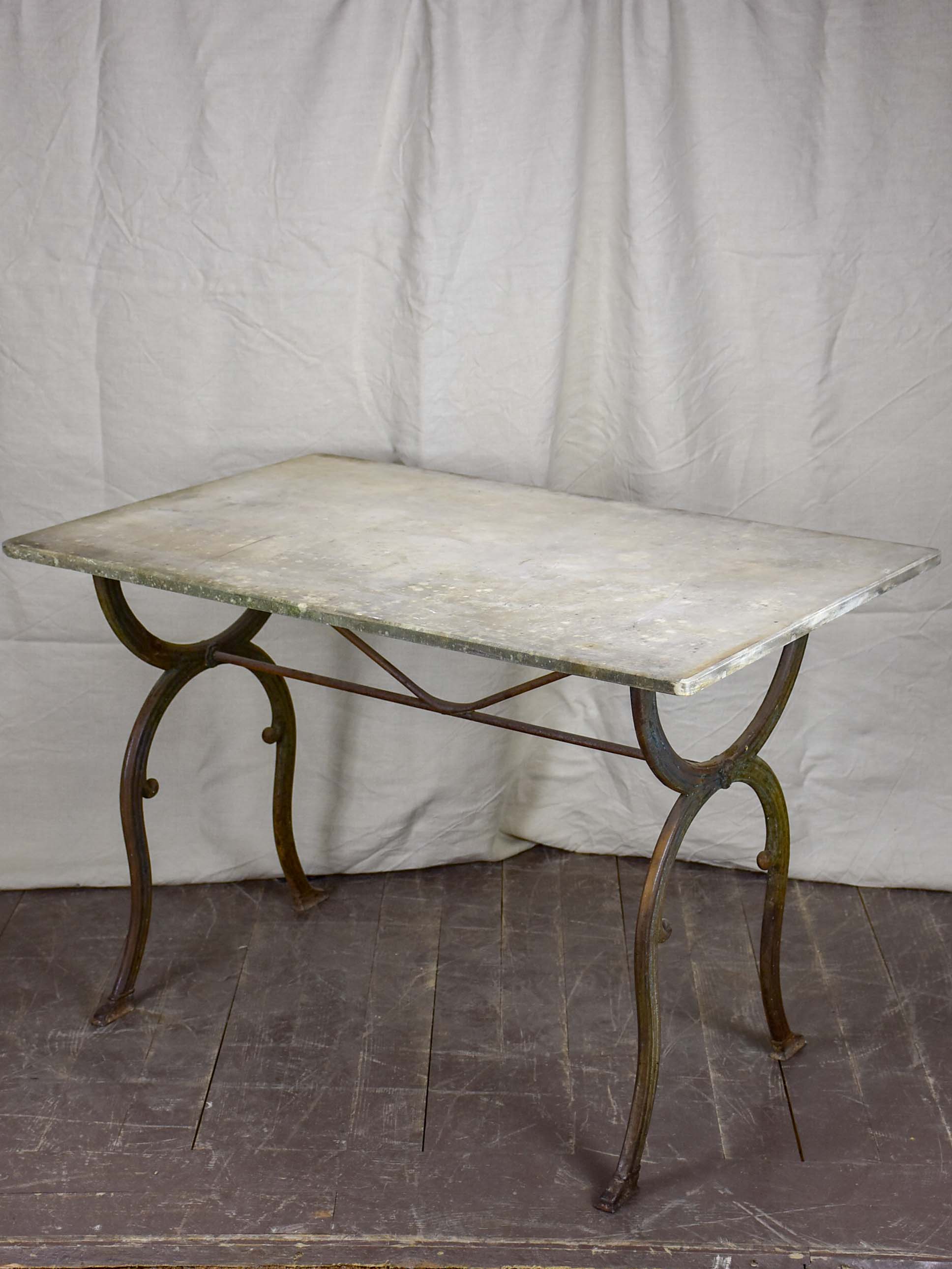 Rectangular Directoire marble garden table