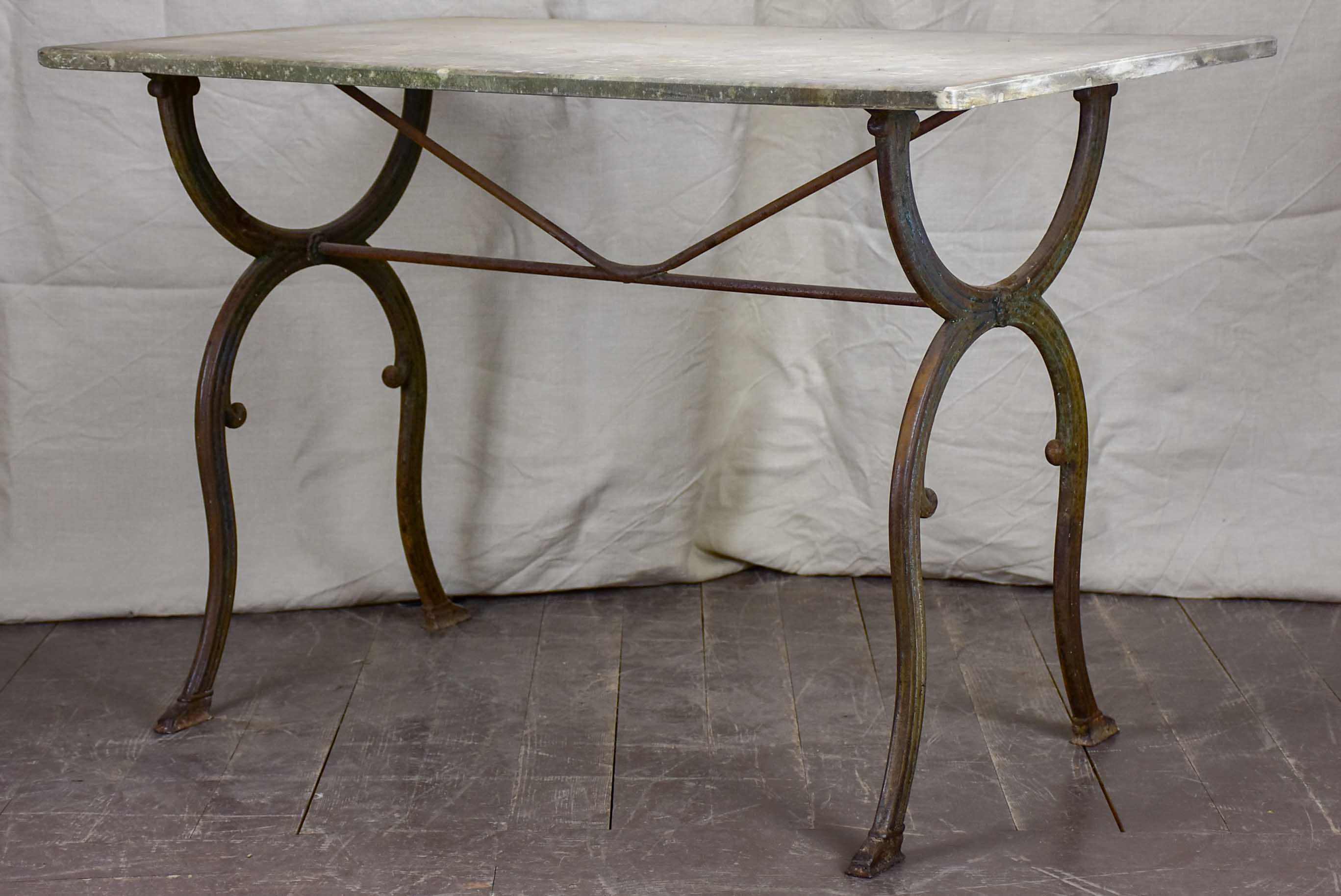 Rectangular Directoire marble garden table