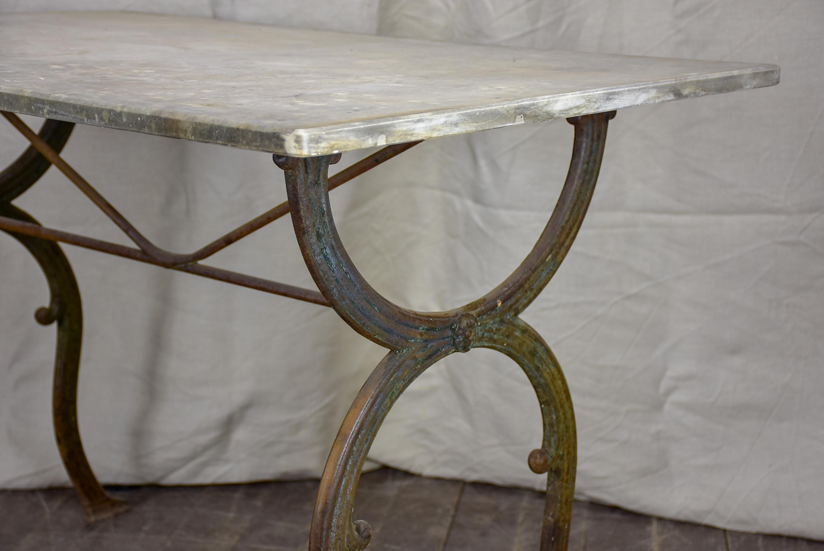 Rectangular Directoire marble garden table