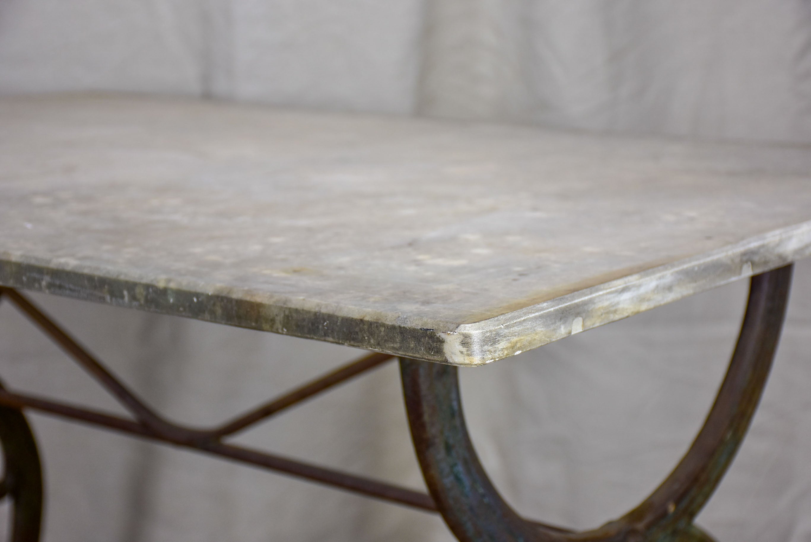 Rectangular Directoire marble garden table