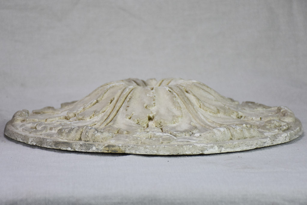 Two salvaged antique French plaster molds - round 18"