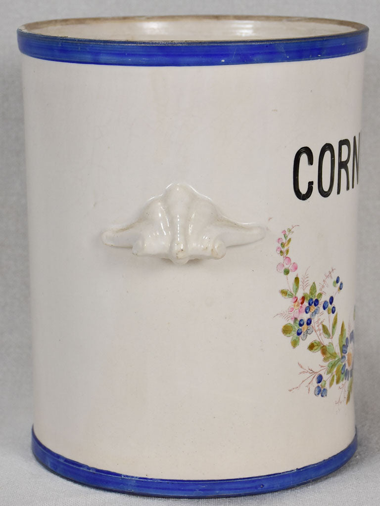 Early 20th-century cornichons pot 9½"