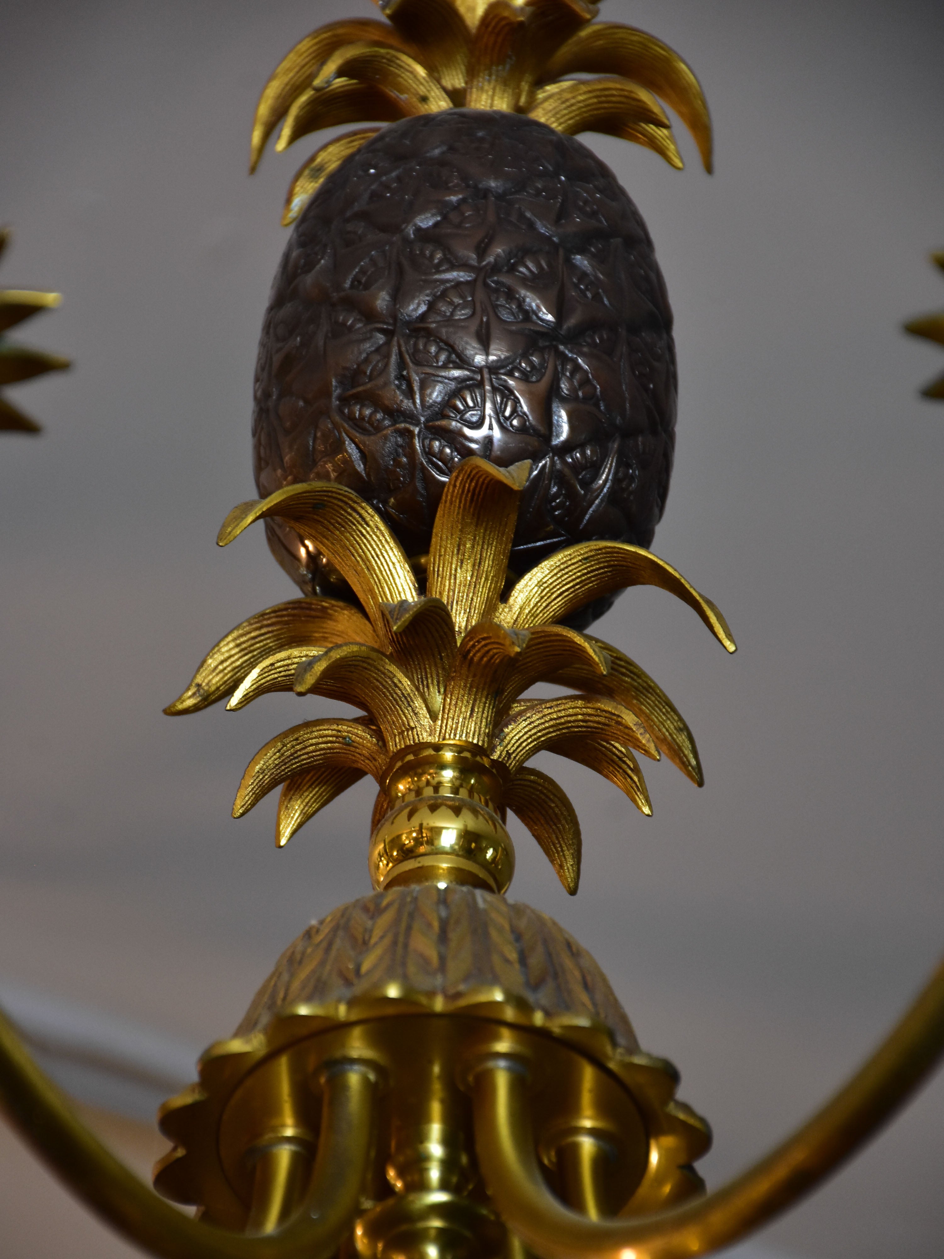 Vintage pineapple chandelier attributed to Maison Charles