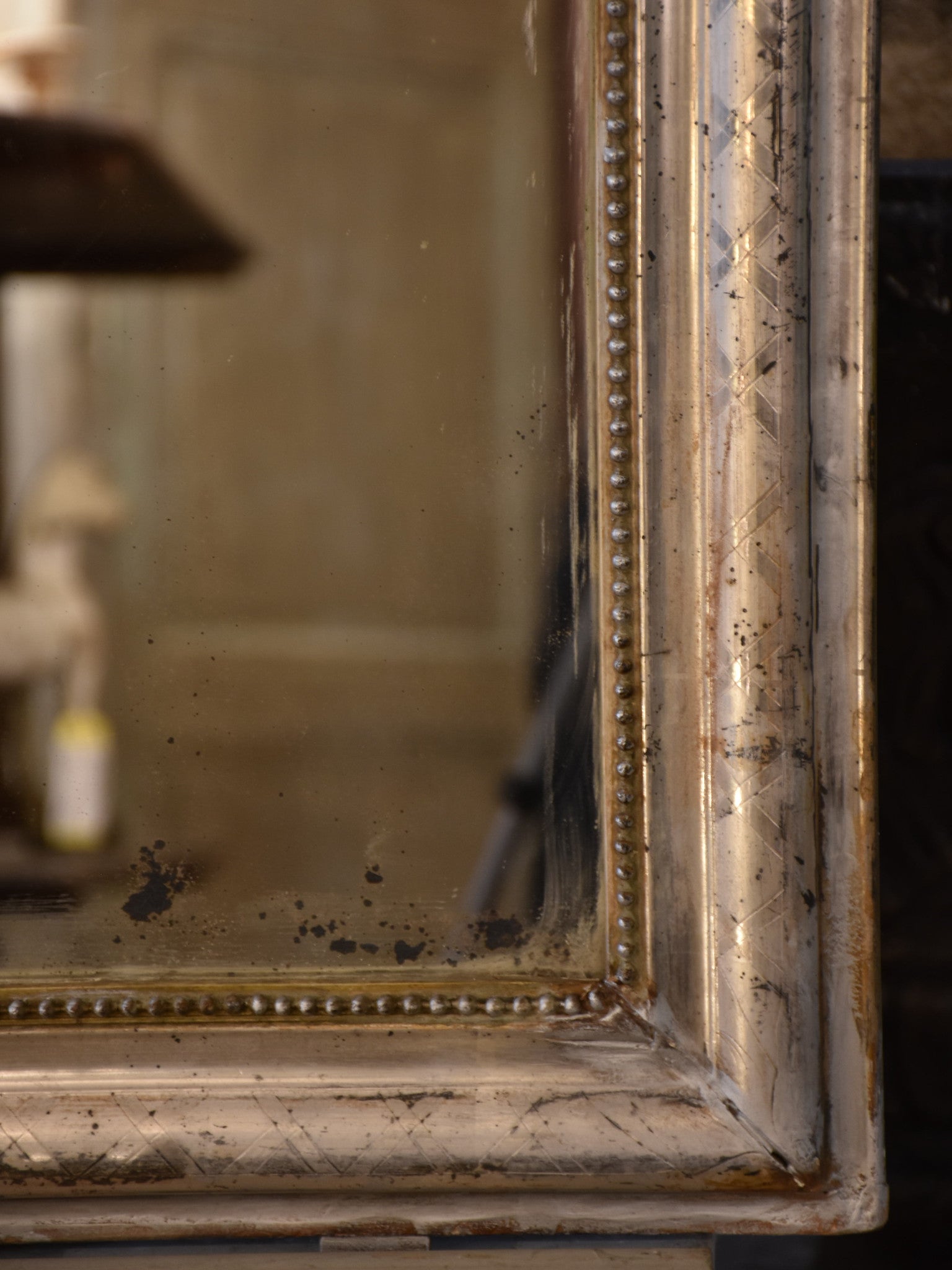 Large mirror, silver, Louis Philippe, 19th-century