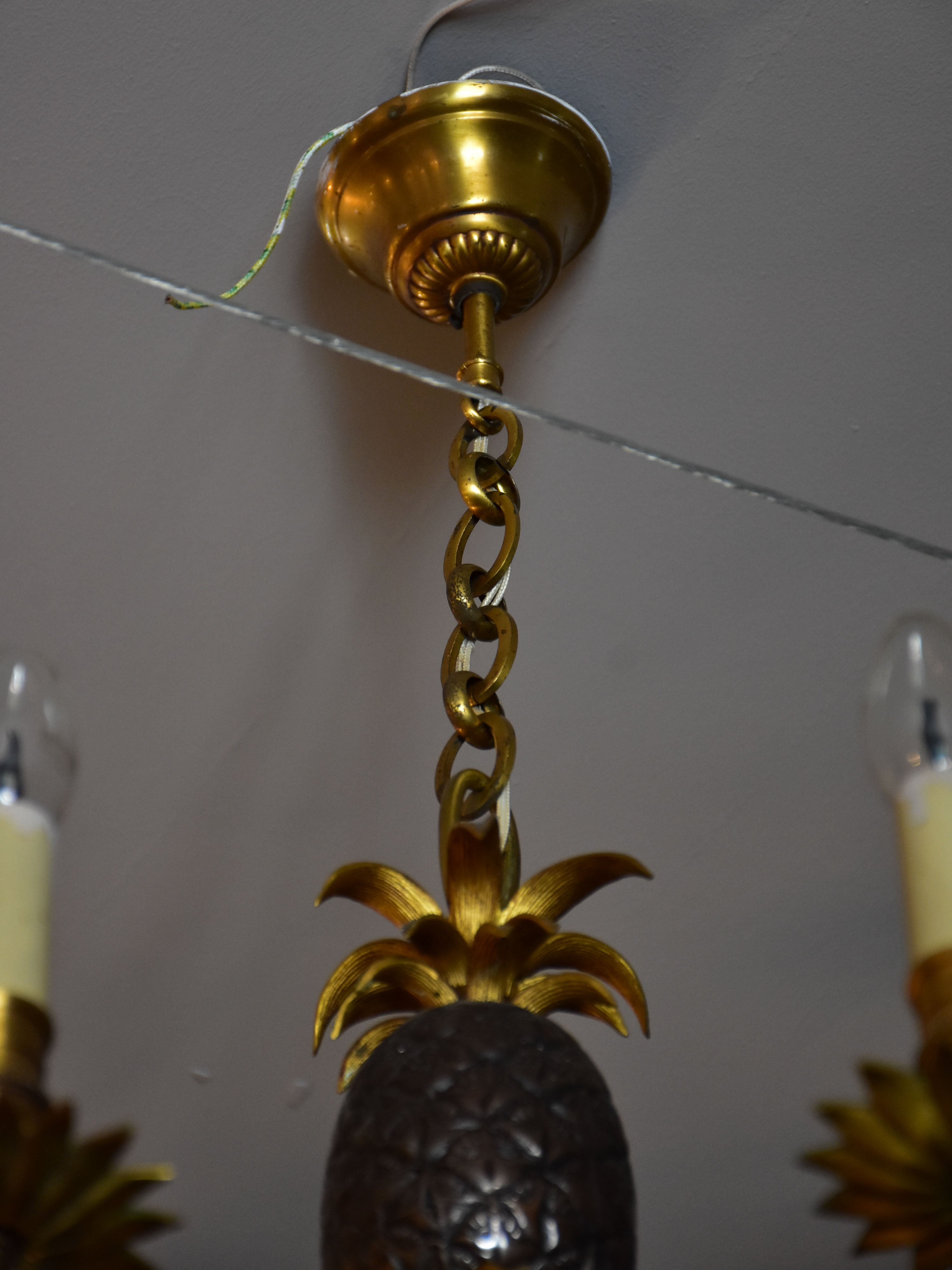 Vintage pineapple chandelier attributed to Maison Charles