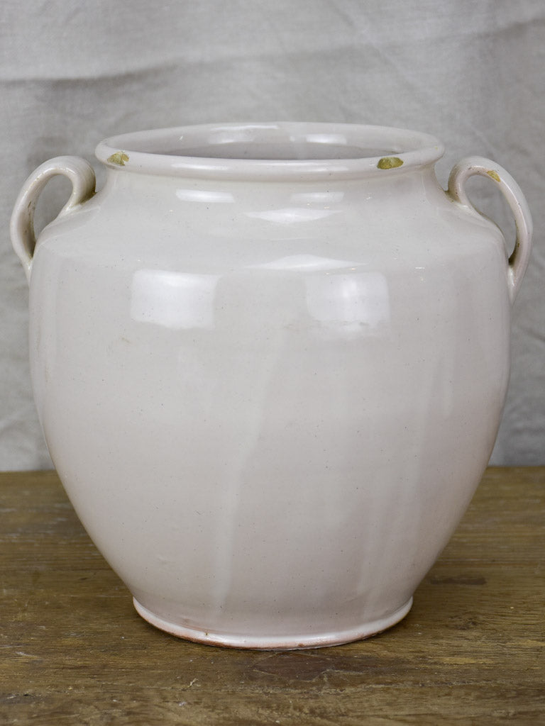 Antique French pot - white 8¾"