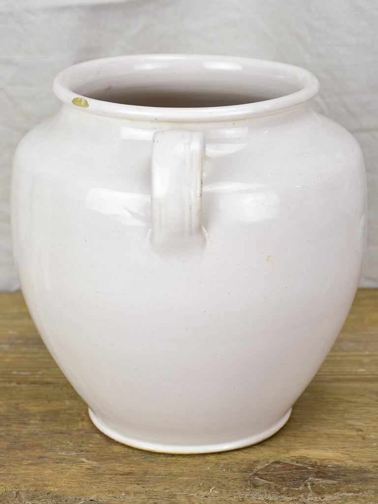 Antique French pot - white 8¾"