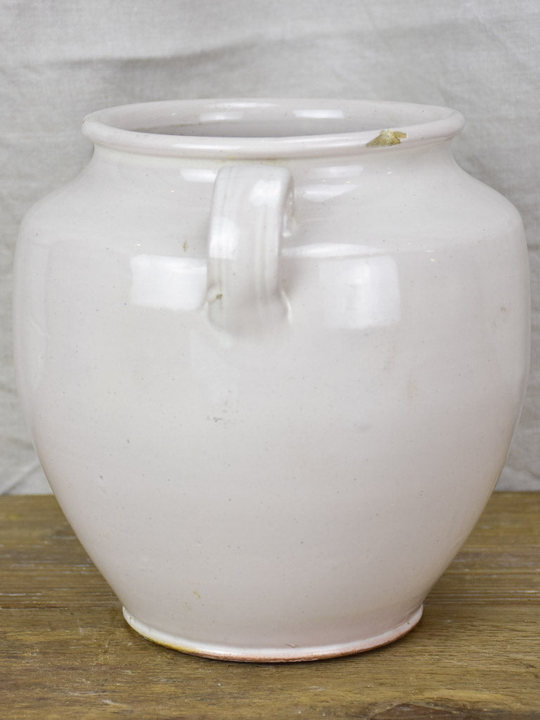 Antique French pot - white 8¾"