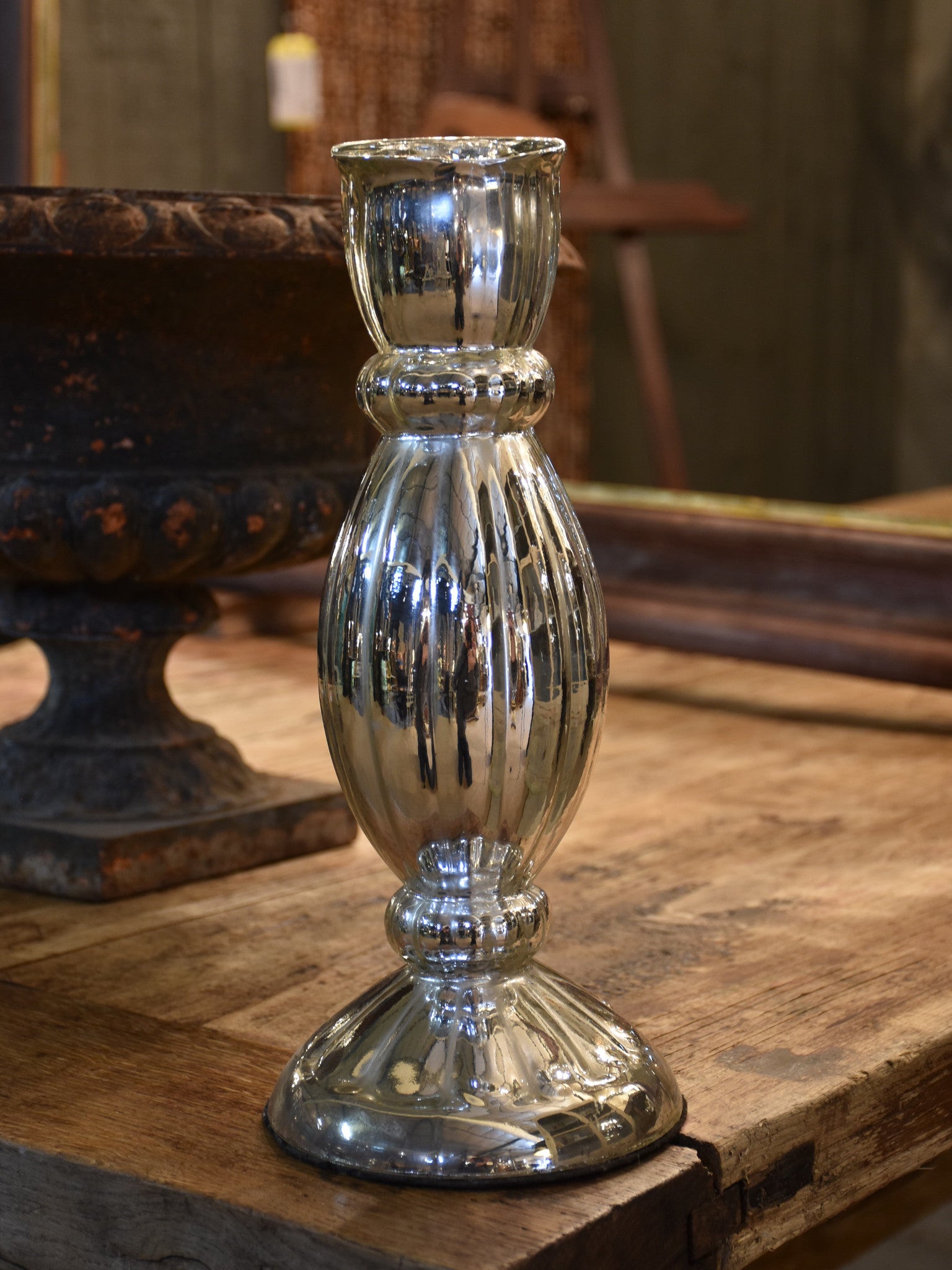 Vintage glass candlestick