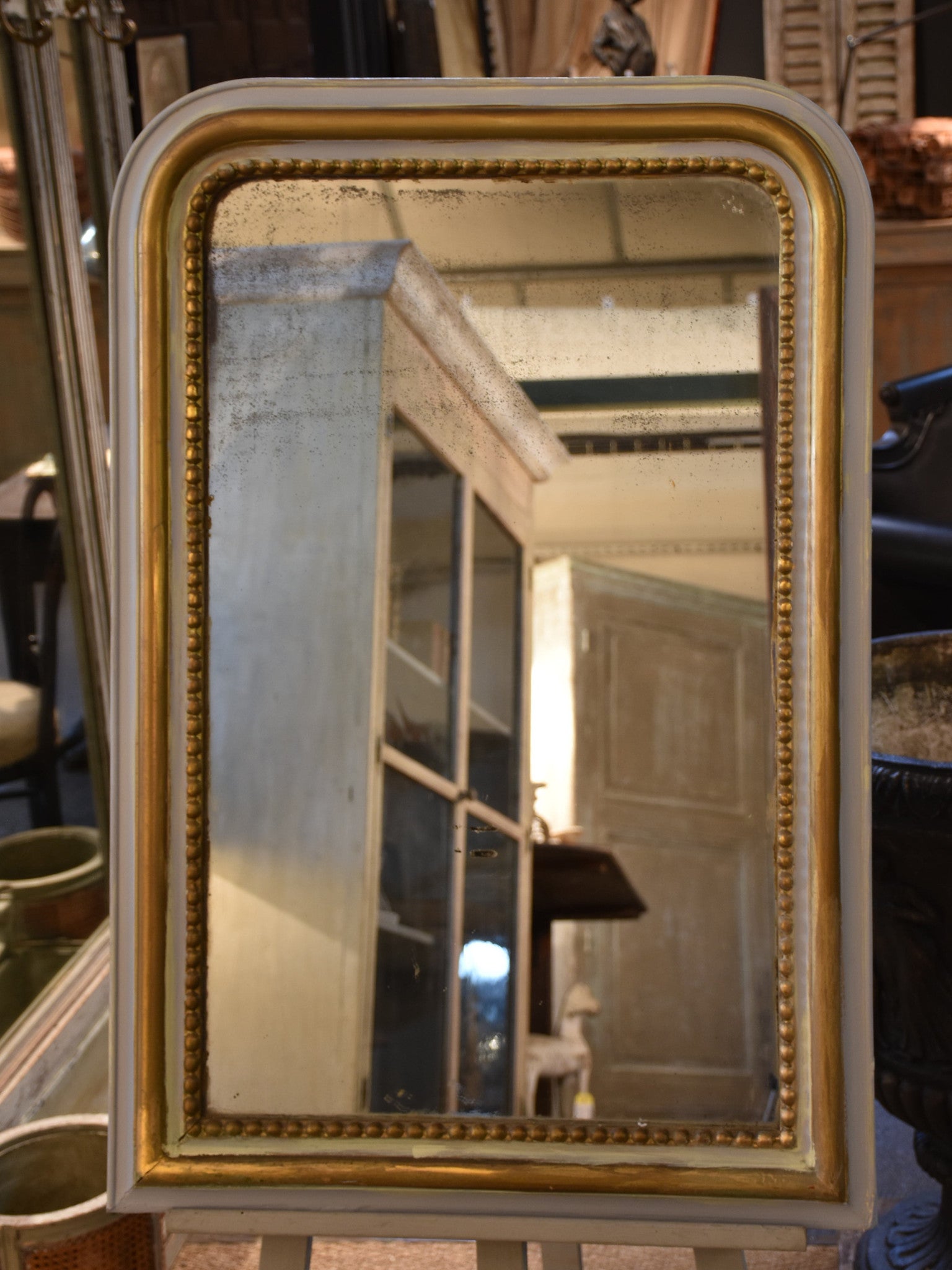 Grey and gold French Louis Philippe mirror – 1850’s