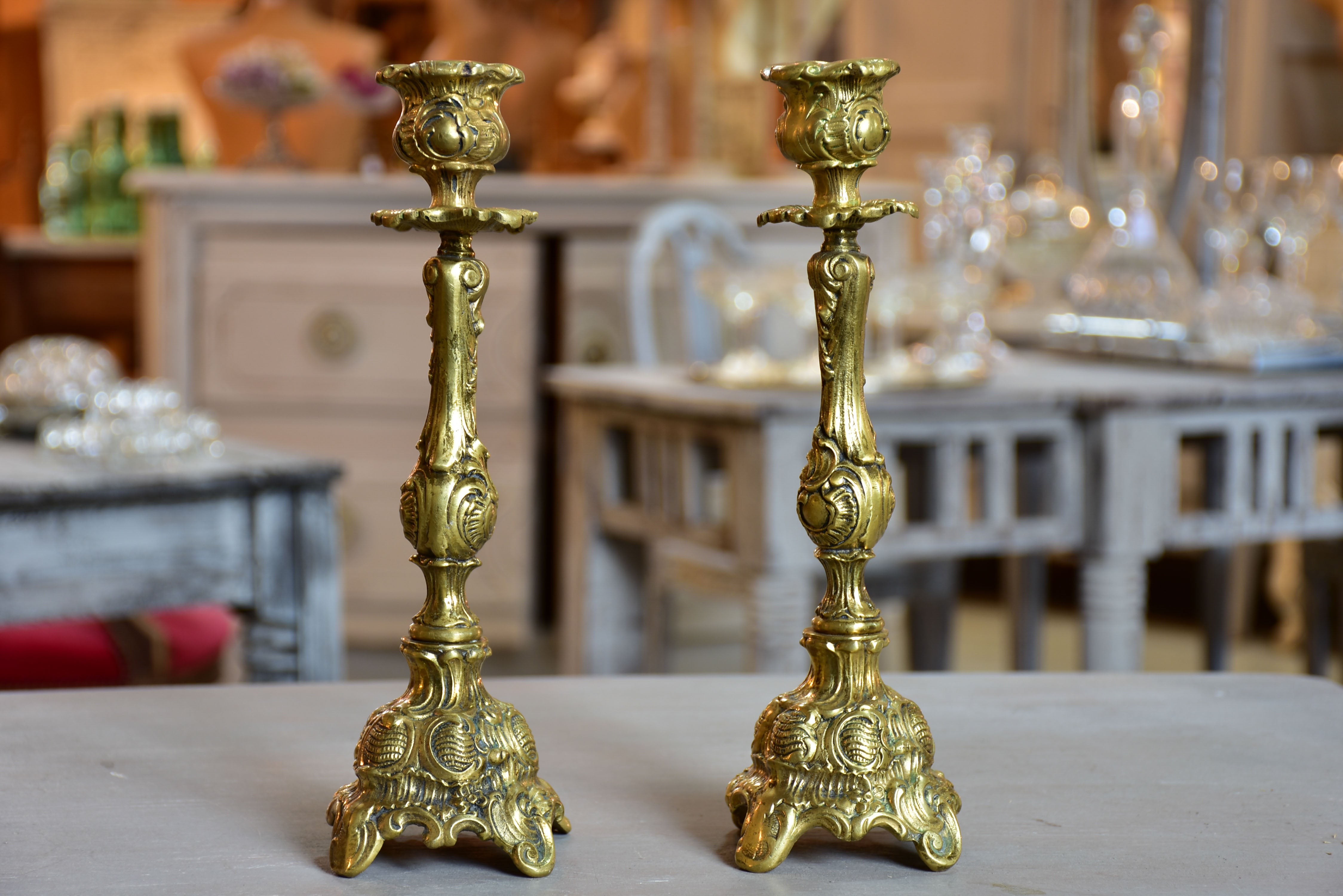 Pair of 19th century French candlesticks