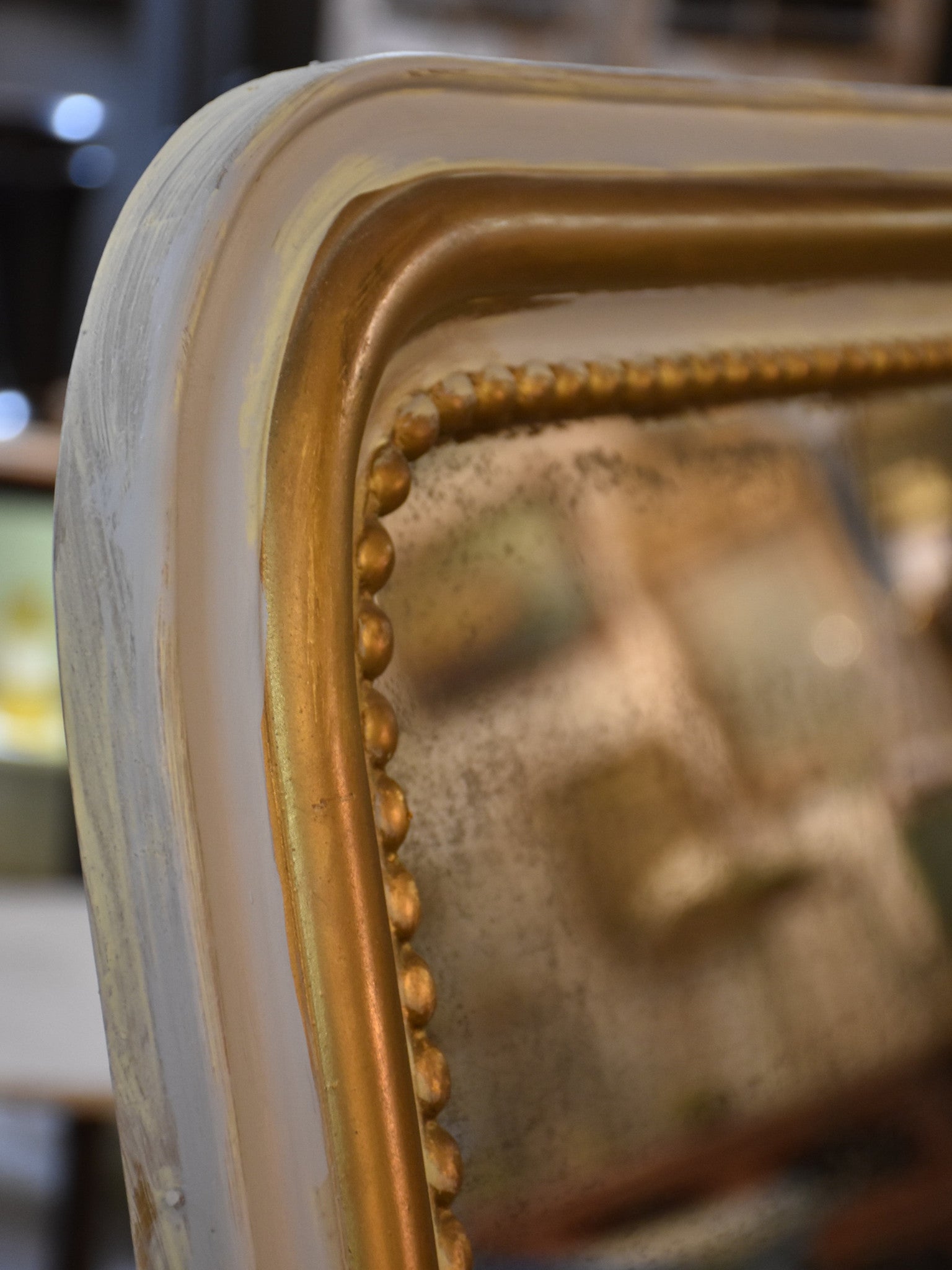 Grey and gold French Louis Philippe mirror – 1850’s