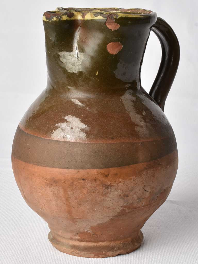 Antique French terracotta water ewer