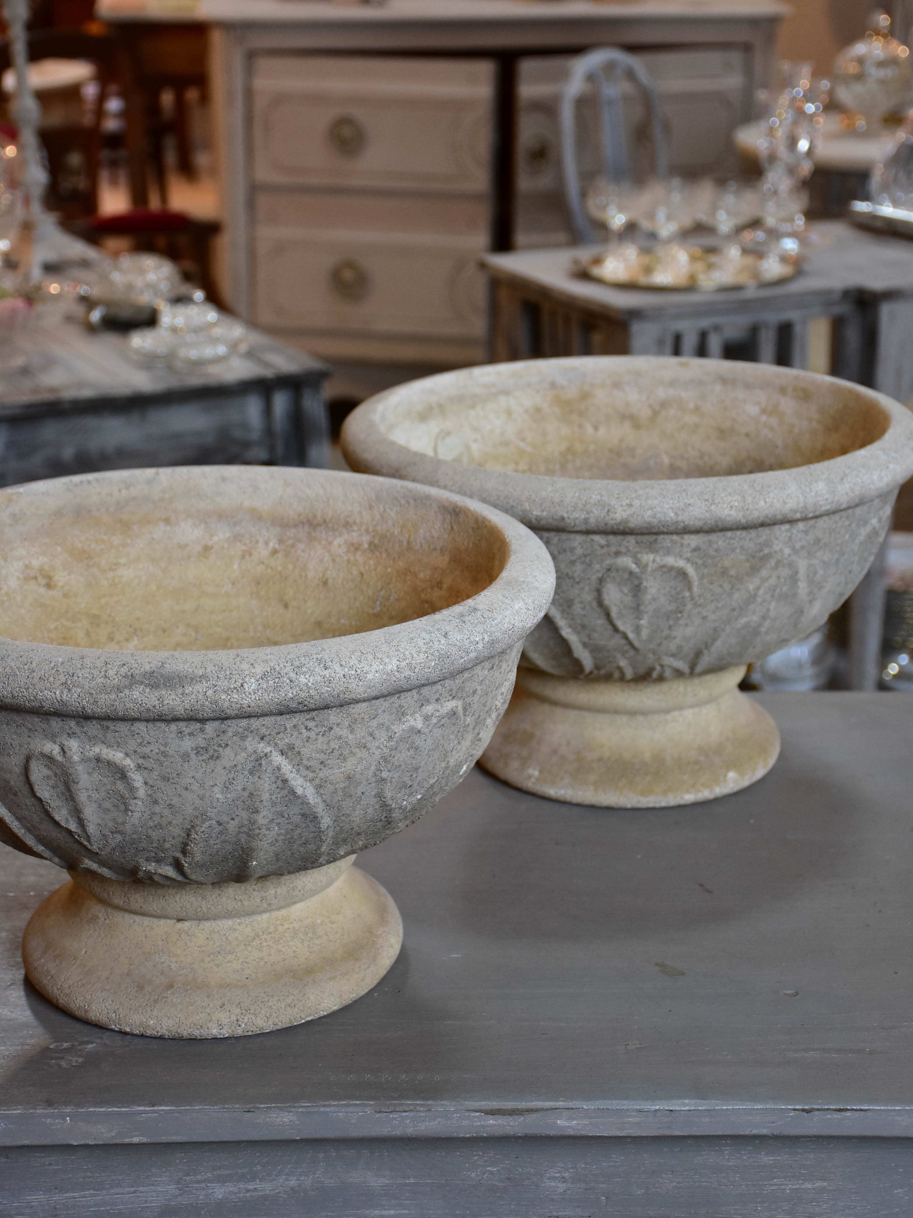 Pair of vintage French garden planters