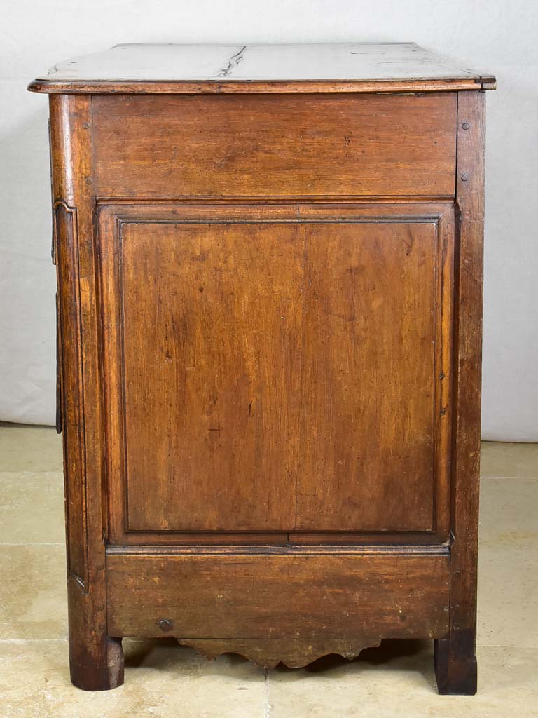 18th Century French oak and walnut commode - 4 drawers bronze hardware 46½"