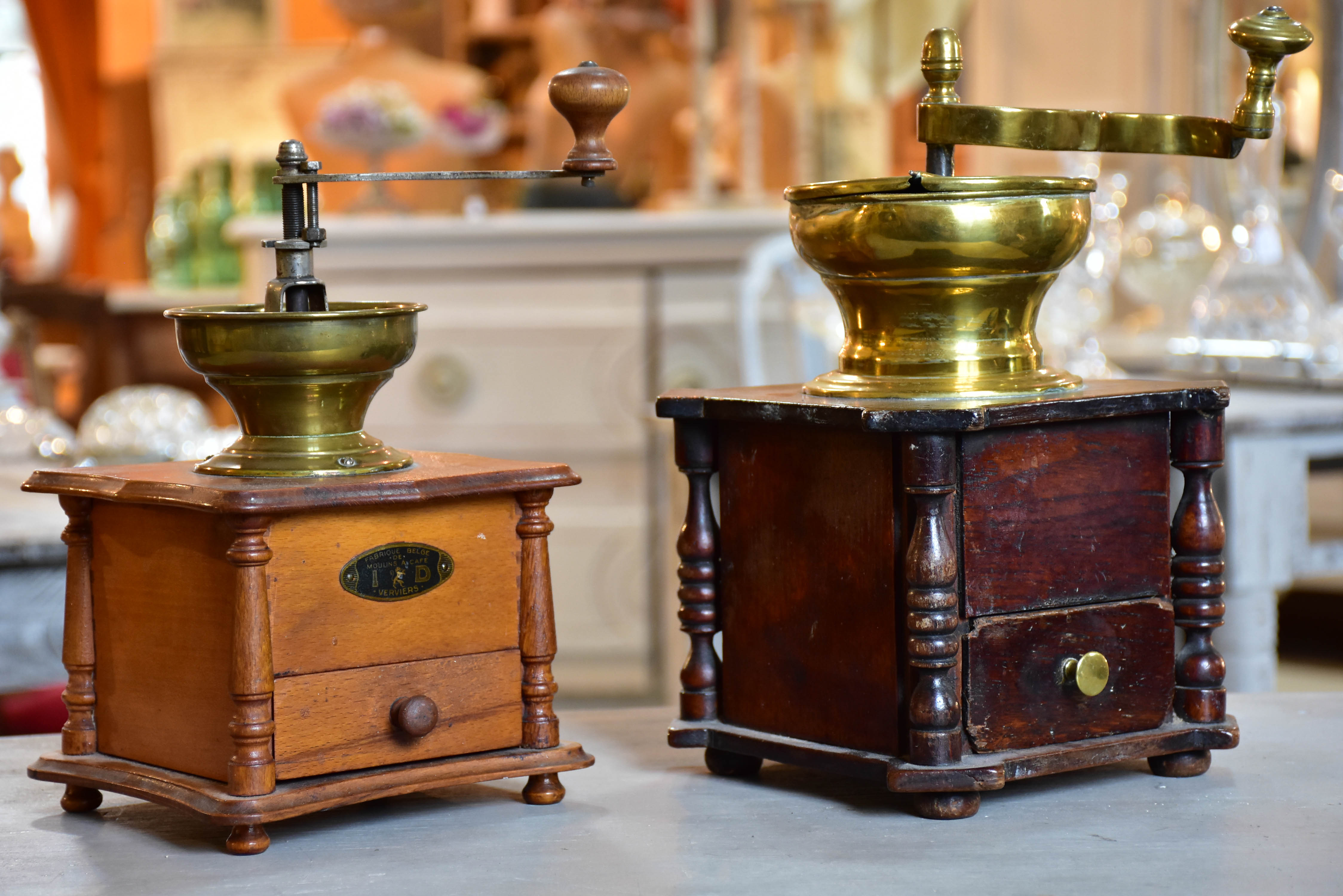 Vintage coffee grinders