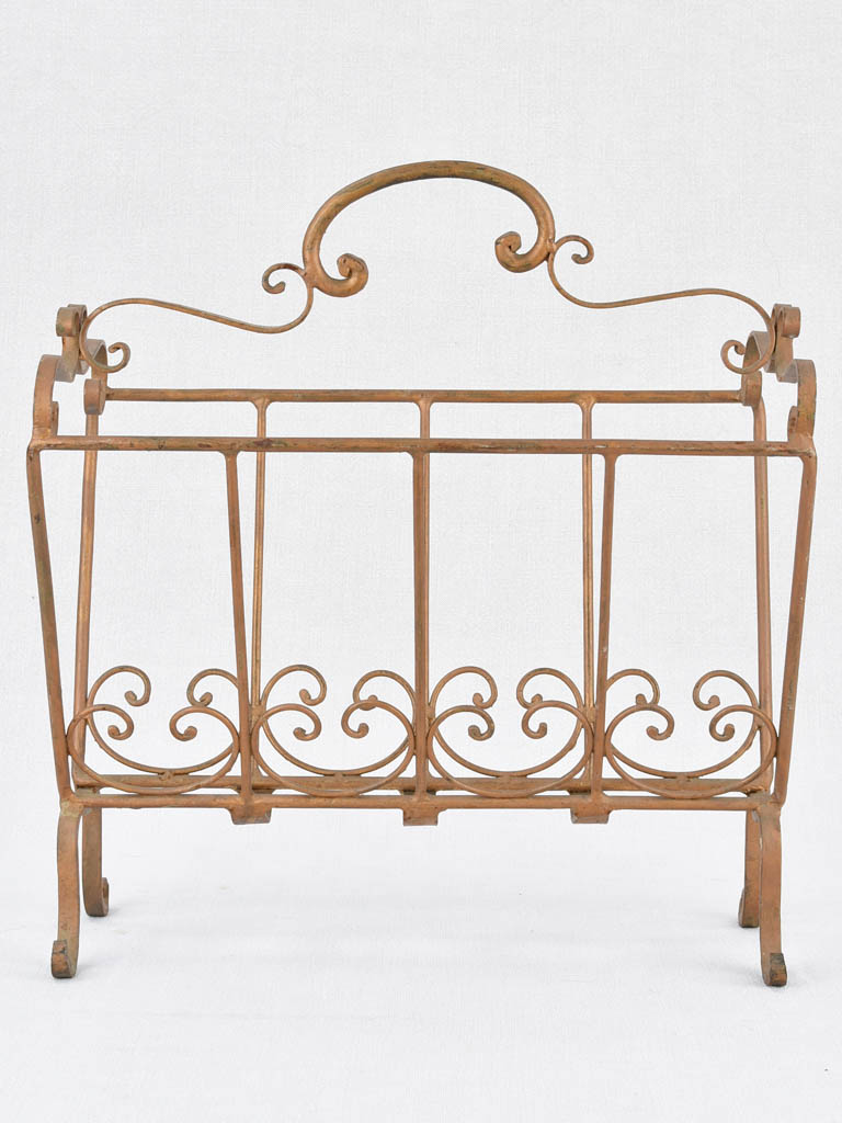 Classic Italian wrought iron magazine stand