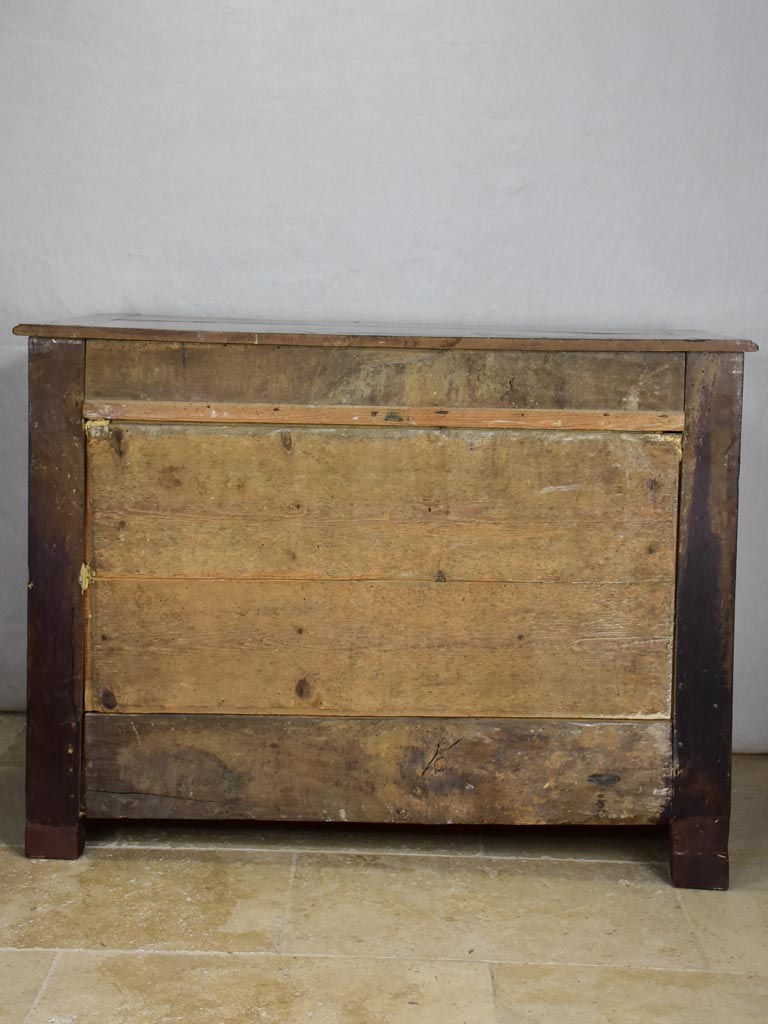 18th Century French oak and walnut commode - 4 drawers bronze hardware 46½"