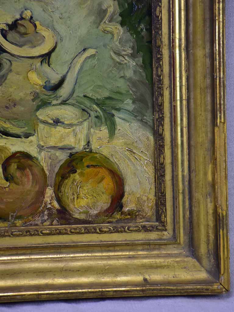 Antique French still life painting, Oil on Canvas, Ecole Provençale 27¼ x 20""