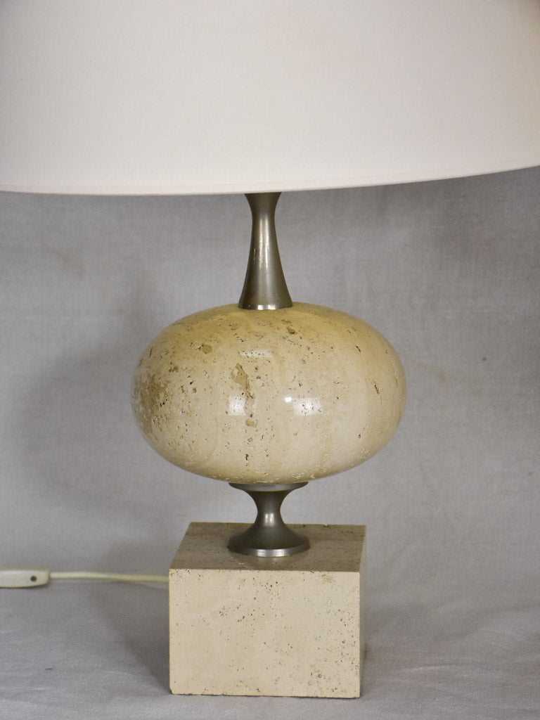 Pair of large Travertine table lamps from the 1970's - Barbier