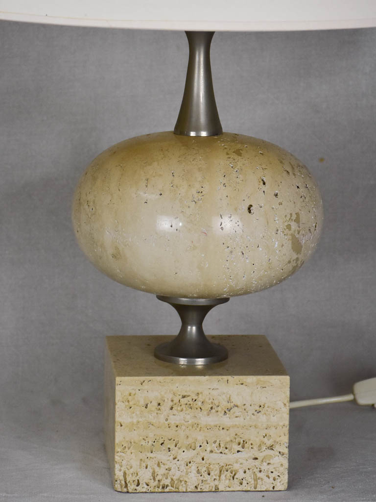 Pair of large Travertine table lamps from the 1970's - Barbier