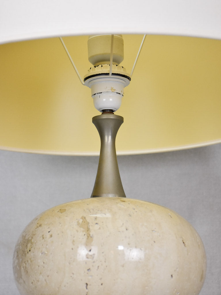 Pair of large Travertine table lamps from the 1970's - Barbier