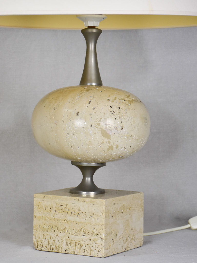 Pair of large Travertine table lamps from the 1970's - Barbier