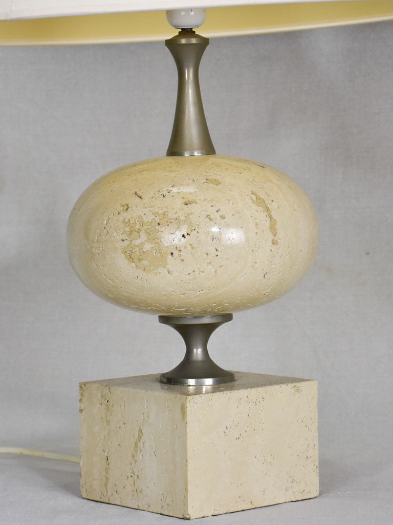 Pair of large Travertine table lamps from the 1970's - Barbier