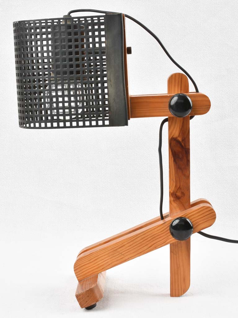 Classic black perforated metal shade lamp