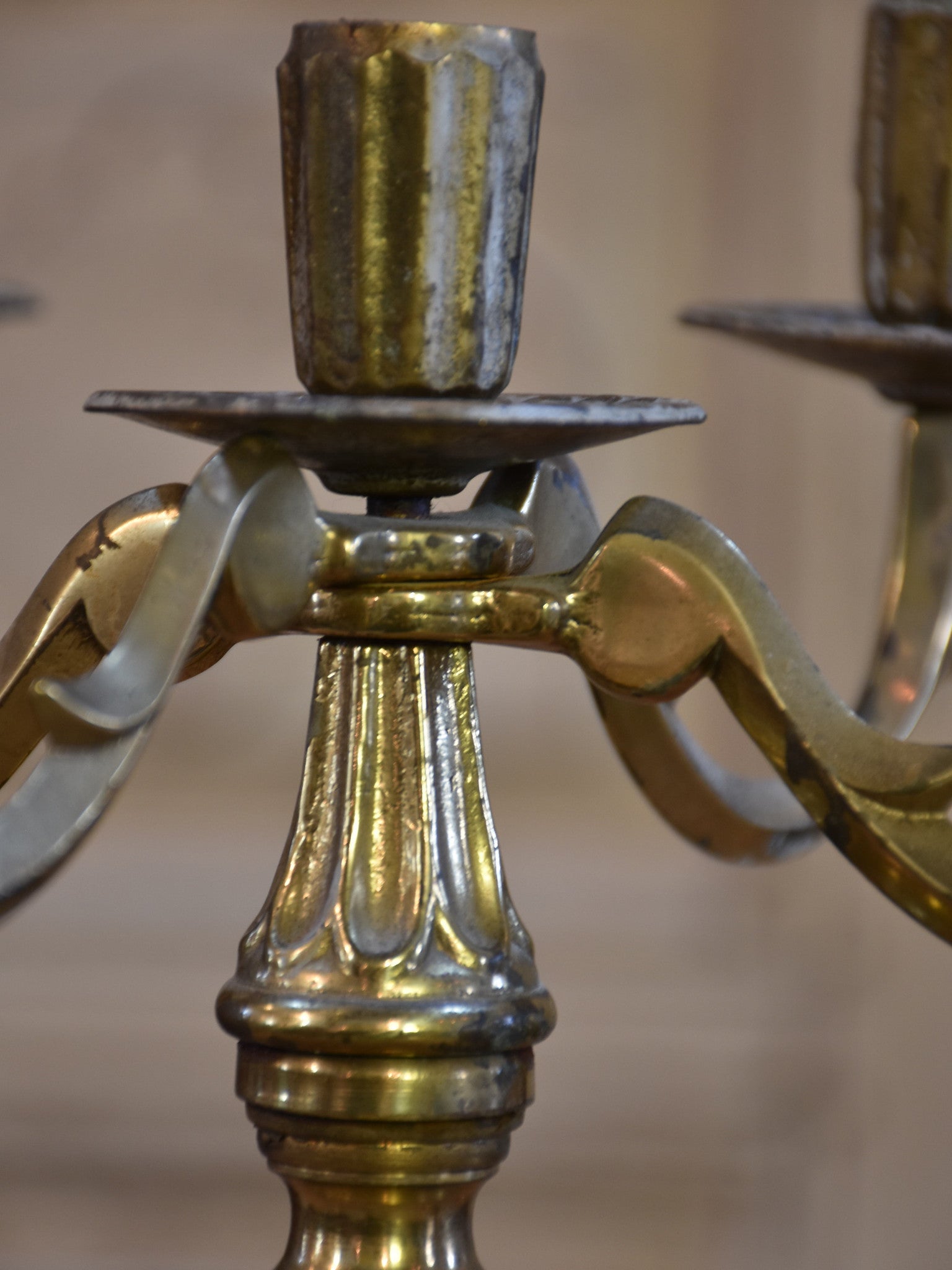 Two French vintage candlesticks – 5 branches