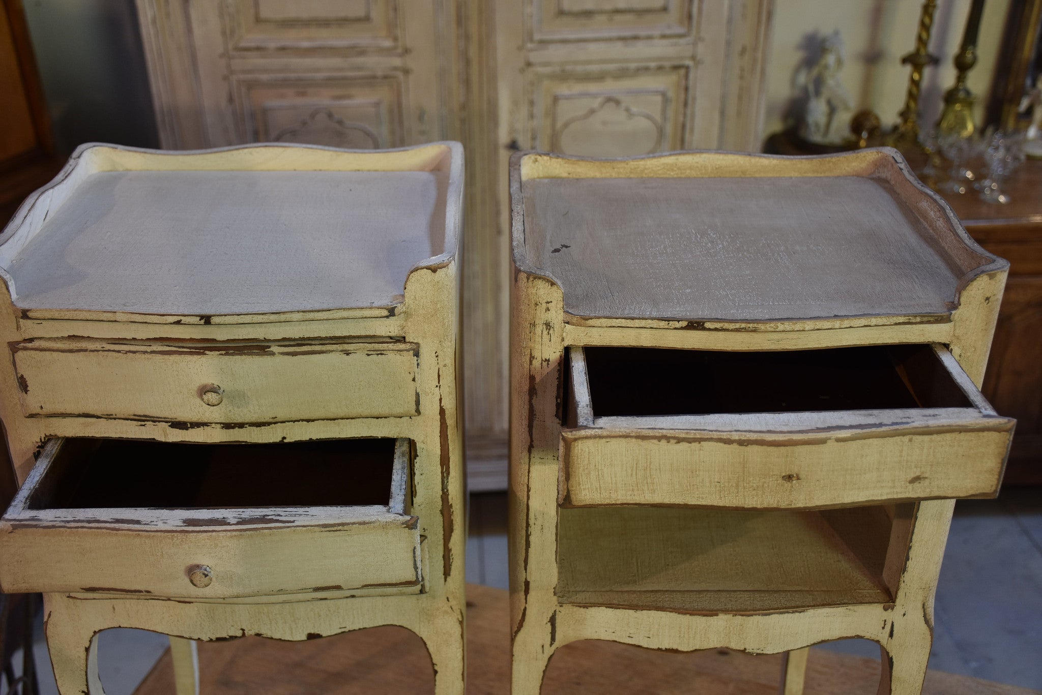 Pair of antique French night stands – Louis XV style