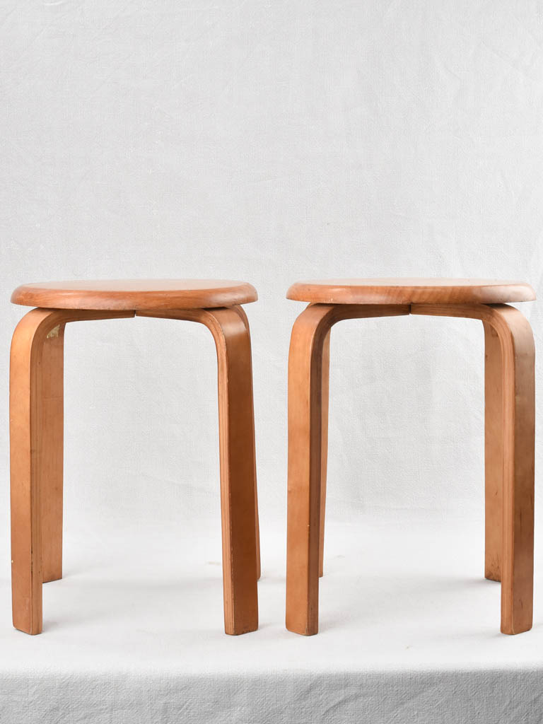 Pair of Alvar Aalto wooden stools - Stool E60