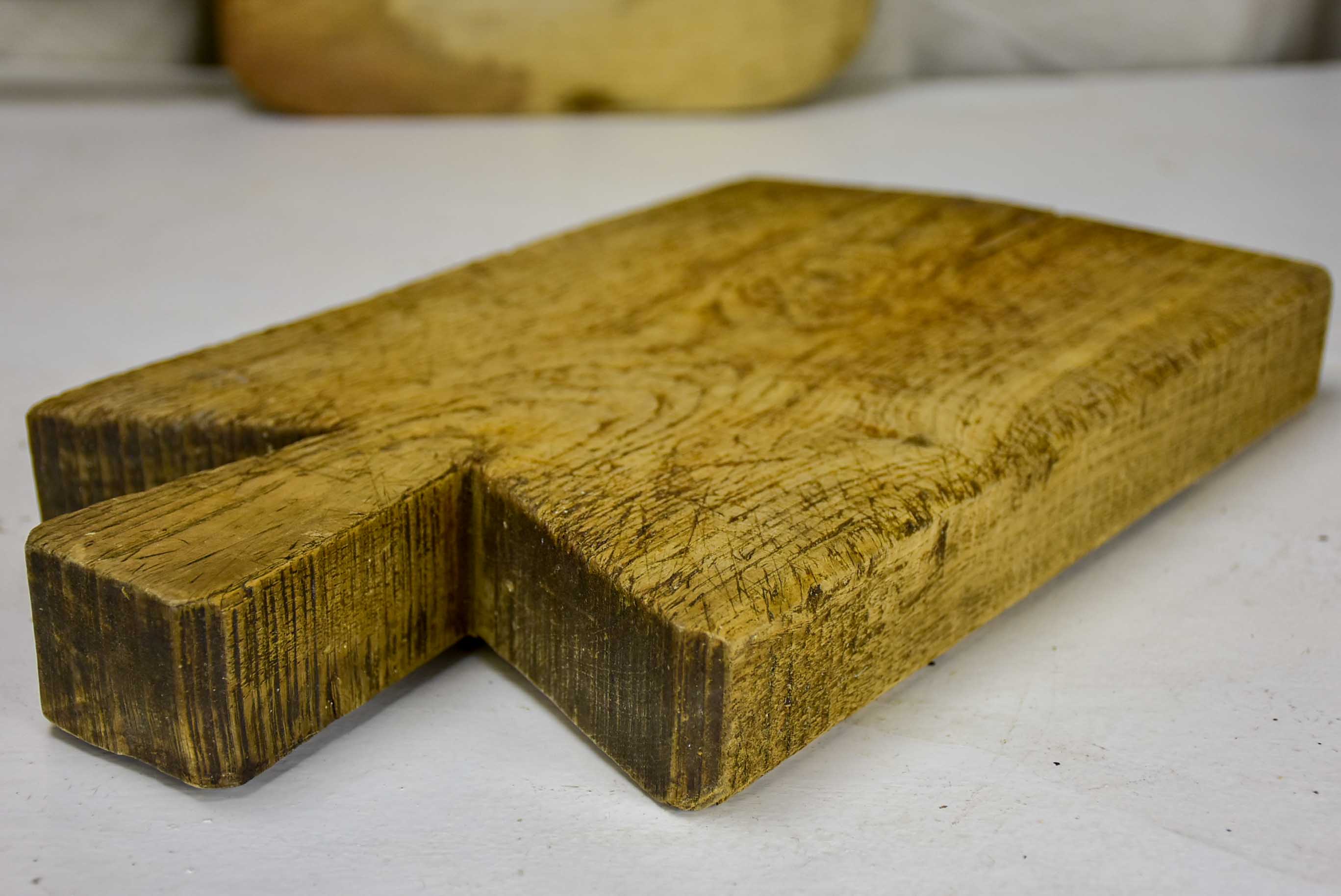 Antique French cutting board with pointed corners 12 ½''