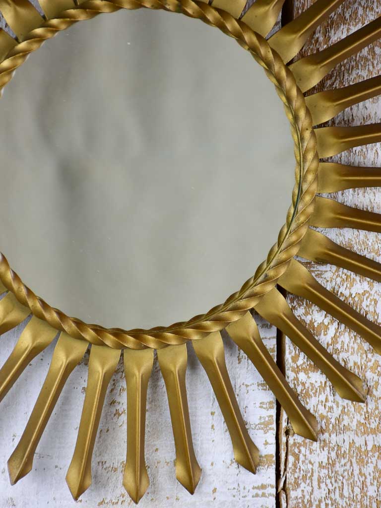 Original 1950's Chaty Vallauris sunburst mirror - 15" diameter