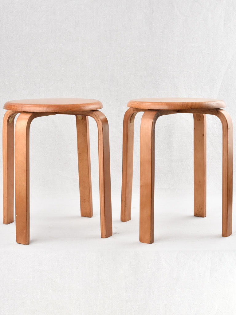 Pair of Alvar Aalto wooden stools - Stool E60