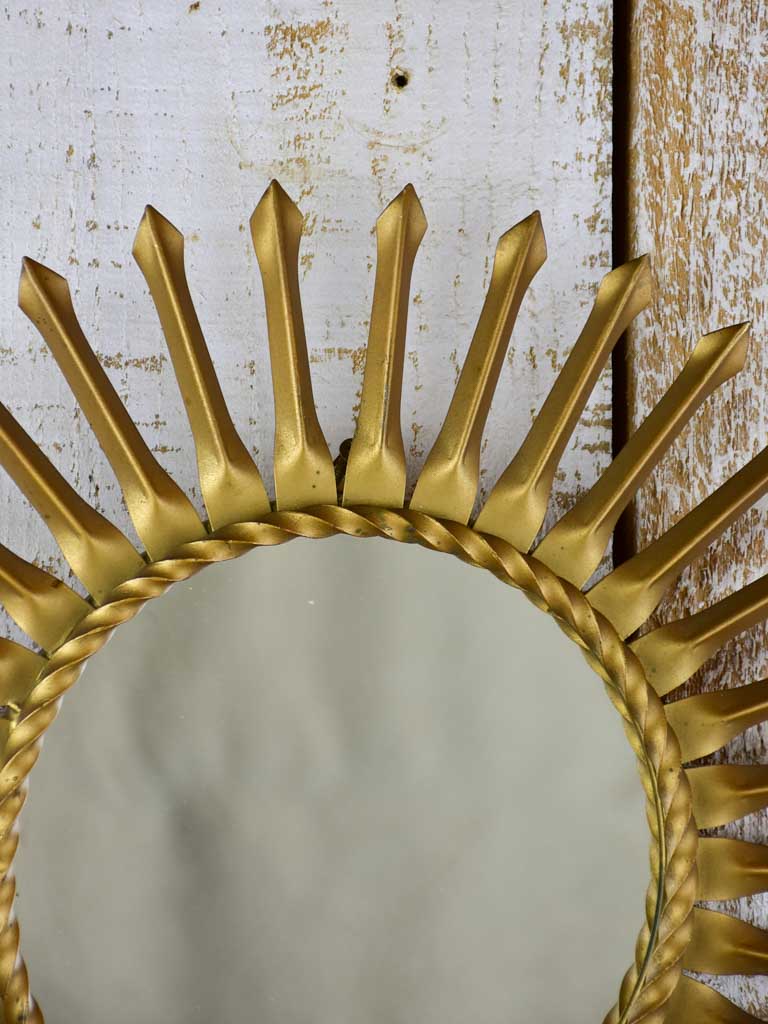 Original 1950's Chaty Vallauris sunburst mirror - 15" diameter