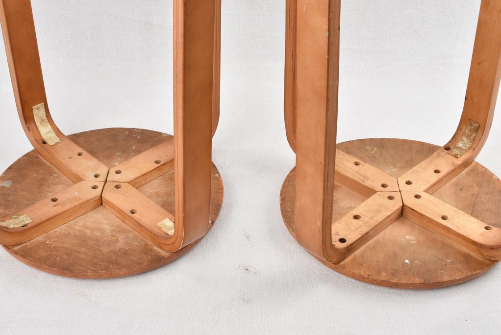 Pair of Alvar Aalto wooden stools - Stool E60