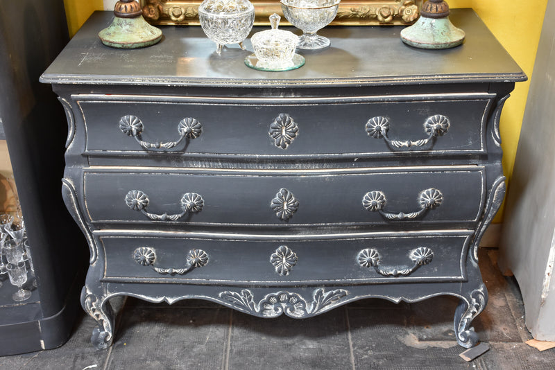 French Tombeau commode with blue patina