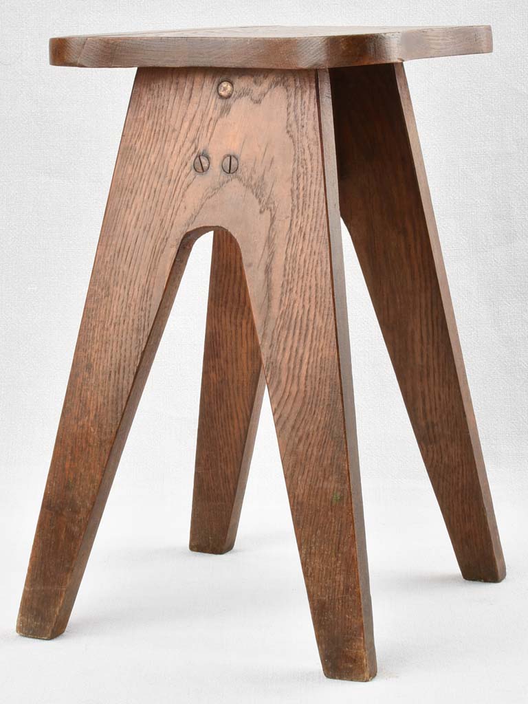 Charming vintage oak wooden stool