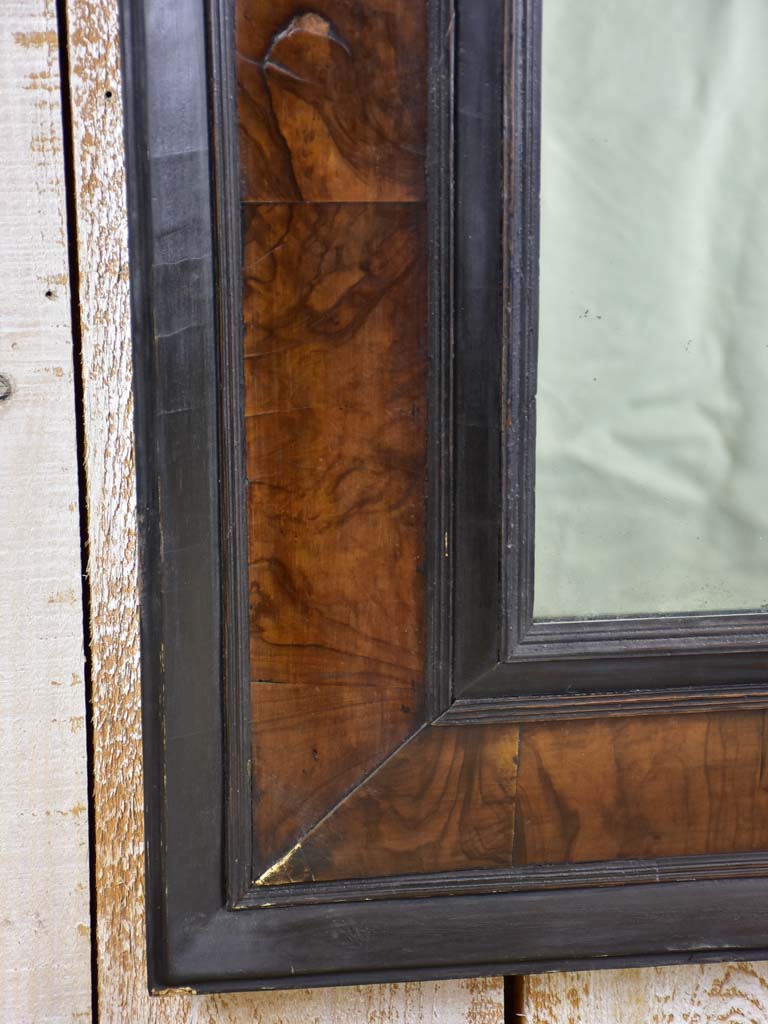 Late 17th Century Dutch mirror - black and walnut 27¼" x 30"