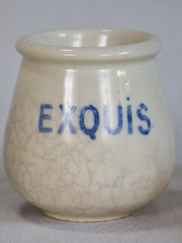 Collection of 15 Exquis yogurt pots 3½"