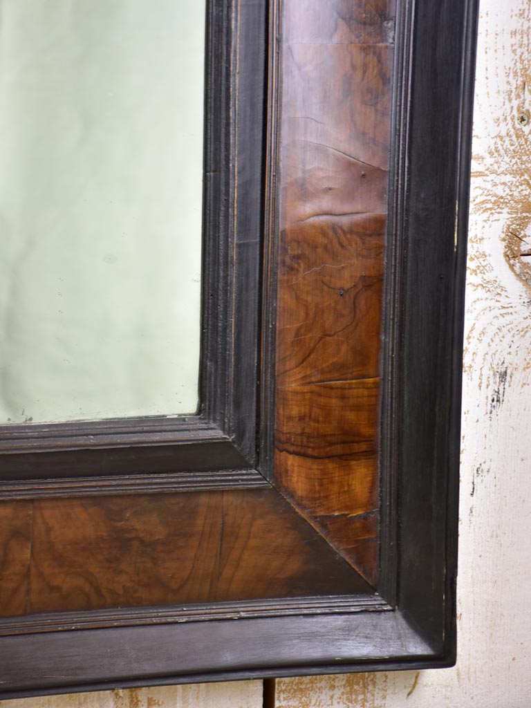 Late 17th Century Dutch mirror - black and walnut 27¼" x 30"